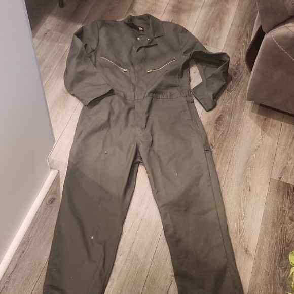 Dickies Olive Green Jumpsuit - Picture 1 of 8